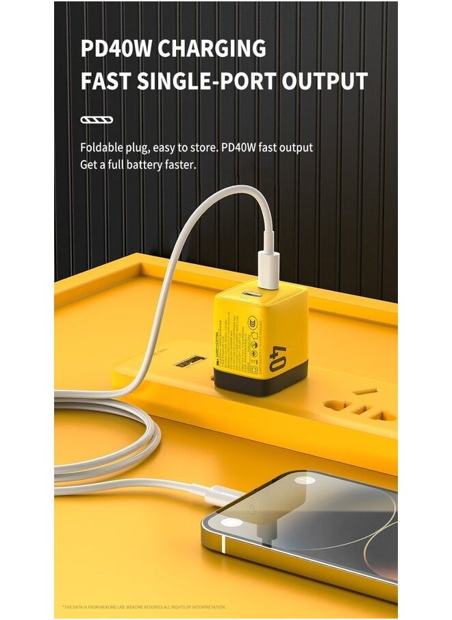 40W Power Adapter, Fast Output for Simultaneous Use Dual Port, Yellow Color, Type-C Output - pzsku/ZE9C7A0ED2B7C8F0D3E2EZ/45/_/1717120441/3b0f3f02-03f2-4017-8ece-96450af122d6