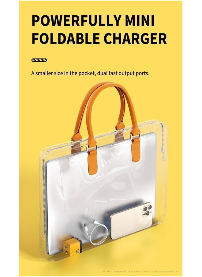 40W Power Adapter, Fast Output for Simultaneous Use Dual Port, Yellow Color, Type-C Output - pzsku/ZE9C7A0ED2B7C8F0D3E2EZ/45/_/1717120511/01a7dd57-aa73-492d-b20e-ecd59618a66d