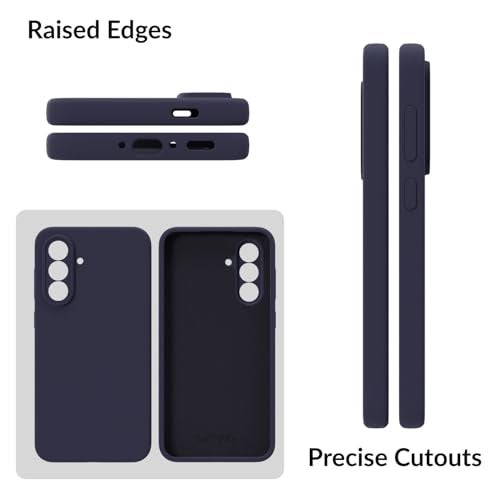 SPRIG Compatible with Samsung A56 5G Premium SilkTone Back Cover Drop Tested Shock Proof Mobile Case for Men, Women, Boys and Girls with Camera Protection (Midnight Blue) - Image 2