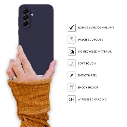 SPRIG Compatible with Samsung A56 5G Premium SilkTone Back Cover Drop Tested Shock Proof Mobile Case for Men, Women, Boys and Girls with Camera Protection (Midnight Blue) - Image 4