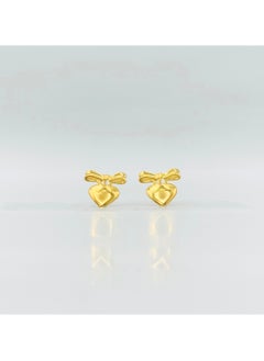 Heart With Bow Gold Earring | Stainless Steel | 18K Gold Plated - pzsku/ZE9C7DB054F7E784BB561Z/45/_/1735993388/473dea28-a777-4eb8-816e-424dfa990d57