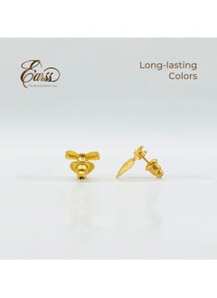 Heart With Bow Gold Earring | Stainless Steel | 18K Gold Plated - pzsku/ZE9C7DB054F7E784BB561Z/45/_/1735993399/c3986549-37c2-4ce1-92f5-c1242a729e73