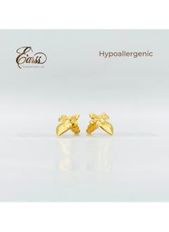 Heart With Bow Gold Earring | Stainless Steel | 18K Gold Plated - pzsku/ZE9C7DB054F7E784BB561Z/45/_/1735993400/88d3af64-a903-4731-aaba-88aca9be38a1