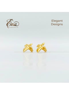 Heart With Bow Gold Earring | Stainless Steel | 18K Gold Plated - pzsku/ZE9C7DB054F7E784BB561Z/45/_/1735993409/0a8142b5-ddd3-4534-8f4b-253c096e5a71