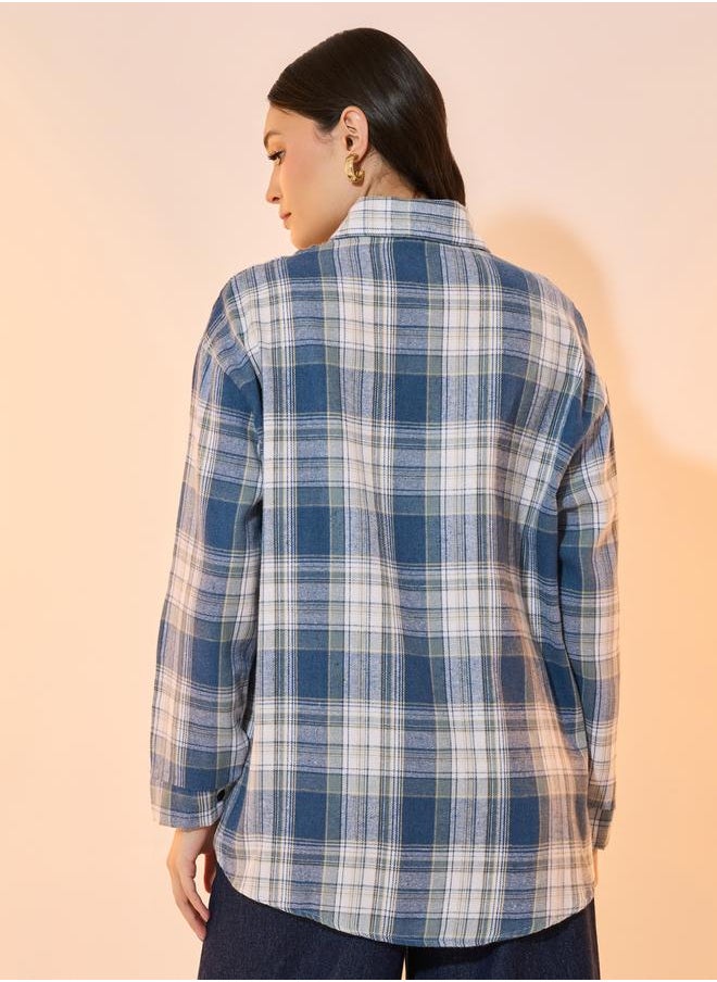 Checked Long Sleeve Oversized Shirt - pzsku/ZE9C816C452A001FD6DE7Z/45/_/1738970625/7f9f2d35-2cd2-4137-ac5f-ead2093912eb