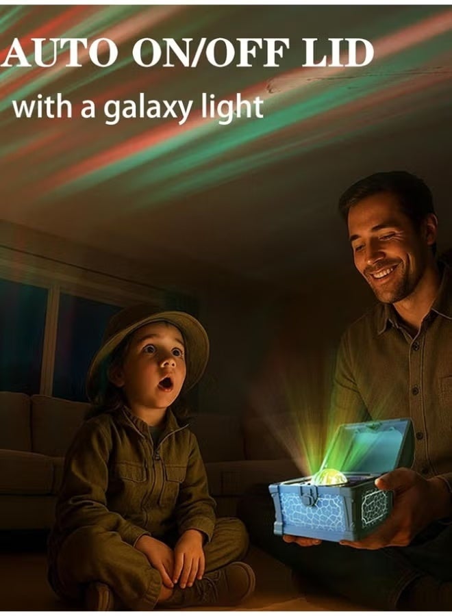 BlueFire Galaxyy Treasure Chest Aurora Borealis Projector Night Light with Bluetooth Speaker & White Noise | Dimmable Northern Lights Projector for Bedroom, Sleep & Meditation | Remote Control & Timer | Perfect Gift for Kids, Teens & Adults - Image 3