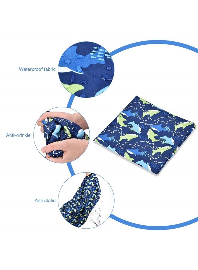 FaHaner Kids Haircut Cape and Baber Neck Duster Brush Set Professional Kids Baber Cape 47 * 39 inch with Adjustable Snap Closure Extra Long Cape Dolphin Haircut Apron for Kids - Image 4