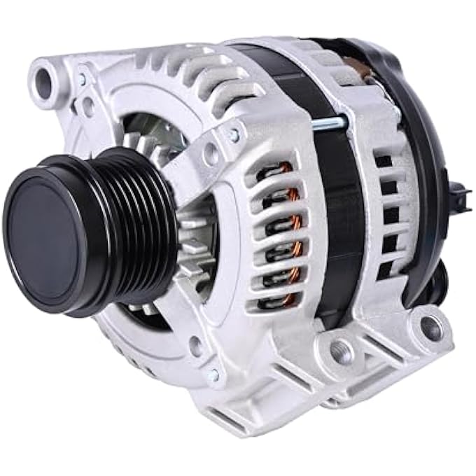 E-Shin Alternator 04801624AD Compatible with 2011-2014 Chrysler 200 2011-2016 3.6L Town & Country 2011-2014 Dodge Avenger 2011-2018 Grand Caravan Replace 04801624AE 68272108AA V6 3.6L 12V 160 Amp 6-Groove - Image 1
