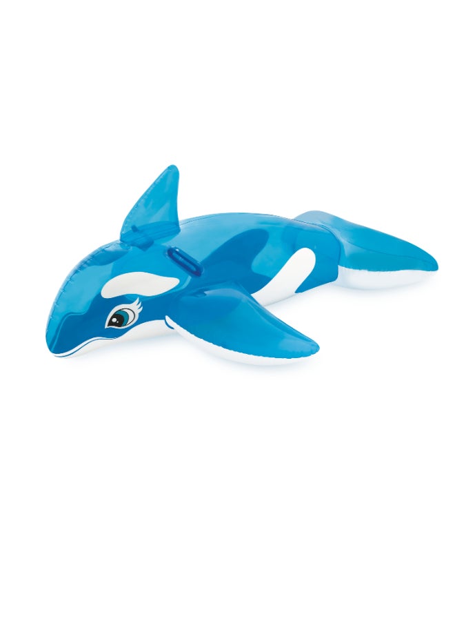 INTEX Little Whale Ride-On Inflatable Pool Toy – 152cm x 114cm – Ages 3+ - Image 1