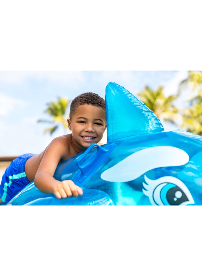 INTEX Little Whale Ride-On Inflatable Pool Toy – 152cm x 114cm – Ages 3+ - Image 3