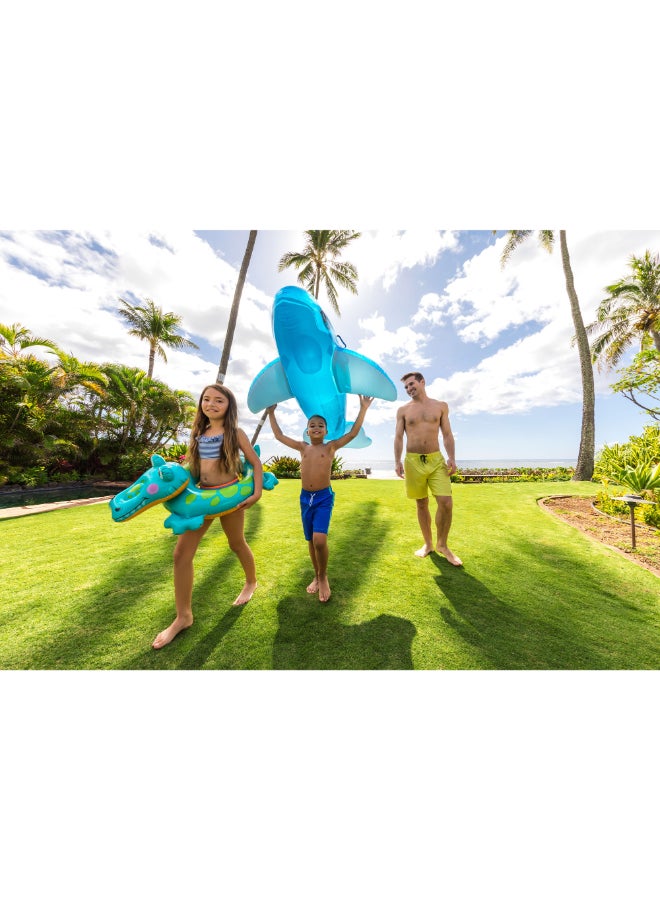 INTEX Little Whale Ride-On Inflatable Pool Toy – 152cm x 114cm – Ages 3+ - Image 4