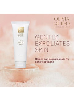OLIVIA QUIDO Clinical Skincare Acne Benzoyl Wash 4Oz Acne Face Wash For Women And Men Facial Skin Care Product For Acneprone Skin 2.5 Percent Benzoyl Peroxide Face Wash With Hyaluronic Acid  - Image 3