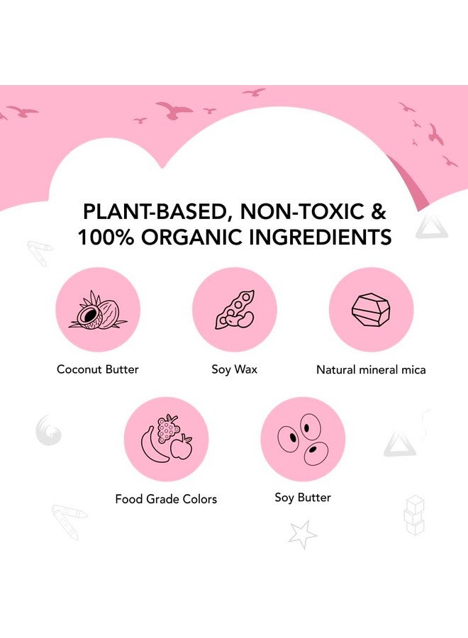 Azafran My First Crayon for Baby Girl, 4 Jumbo Block Crayons, Organic, Washable, Non-Toxic, Easy Grip for Tiny Hands… - Image 5