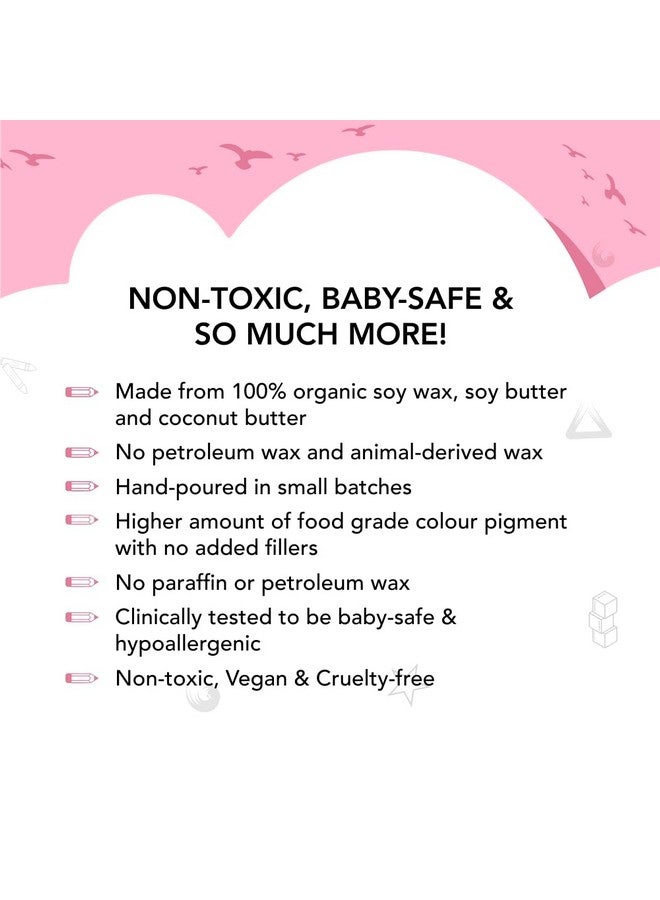 Azafran My First Crayon for Baby Girl, 4 Jumbo Block Crayons, Organic, Washable, Non-Toxic, Easy Grip for Tiny Hands… - Image 4