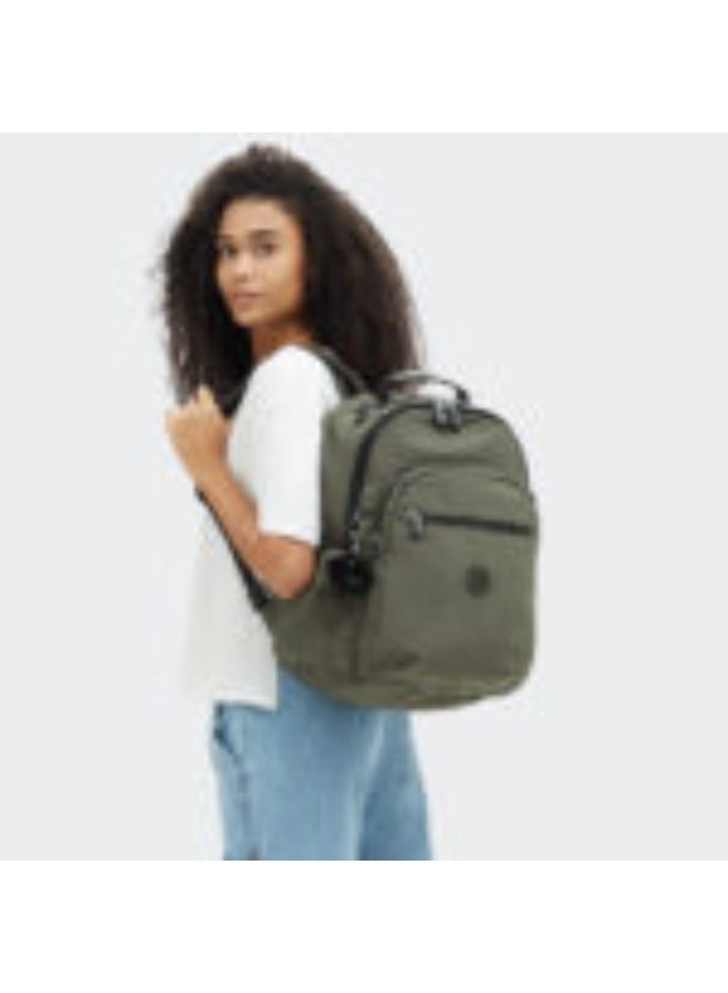 kipling Seoul Ergonomic Kids School Large Backpack with Laptop Protection, 15-inch, 27L, 0.65kg, Bottle holder - Green Moss - Image 5