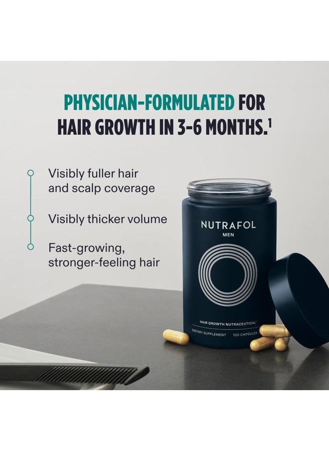NUTRAFOL - Men's Hair Growth Supplement and Collagen Peptides Powder, Physician-formulated for Visibly Thicker, Stronger Hair, Dermatologist Recommended - 1 Month Supply, 12 oz Bottle - Image 1