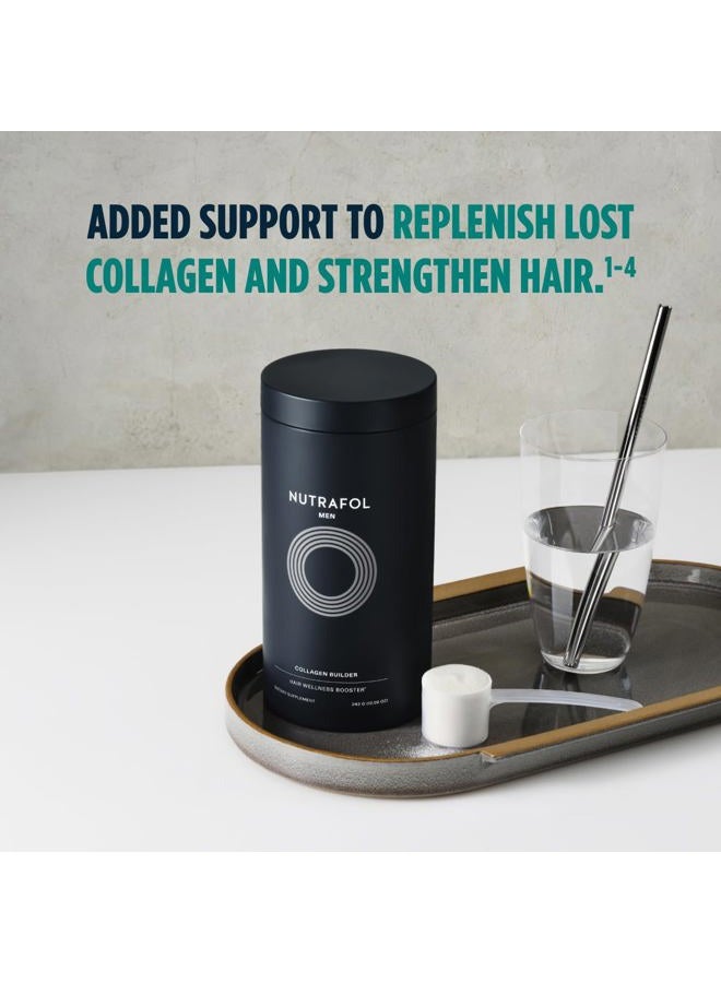 NUTRAFOL - Men's Hair Growth Supplement and Collagen Peptides Powder, Physician-formulated for Visibly Thicker, Stronger Hair, Dermatologist Recommended - 1 Month Supply, 12 oz Bottle - Image 1