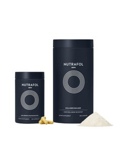 Men's Hair Growth Supplement and Collagen Peptides Powder, Physician-formulated for Visibly Thicker, Stronger Hair, Dermatologist Recommended - 1 Month Supply, 12 oz Bottle