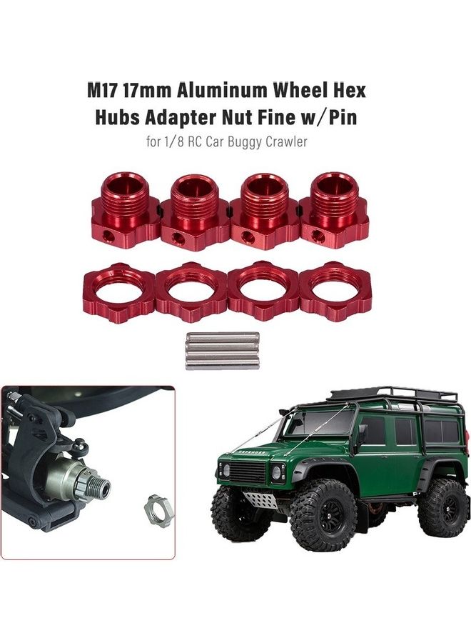 NIBEMINENT 8-Piece Aluminum Wheel Hex Hubs Adapter - Image 2