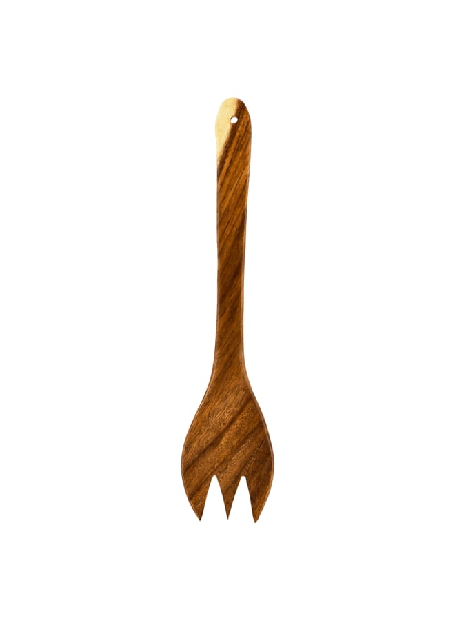 Senzo - Wooden Serving Fork - Wood - 31cm - Image 2
