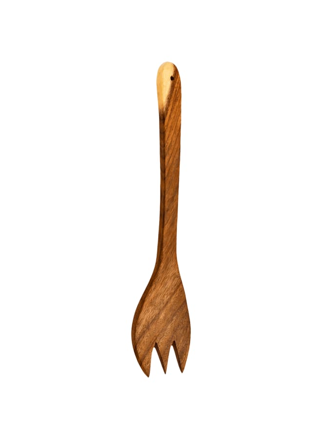 Senzo - Wooden Serving Fork - Wood - 31cm - Image 1