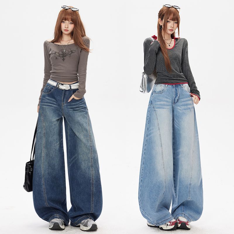 Unisex Classic Denim Jeans Loose Fit Daily Outdoor Wear - Image 2