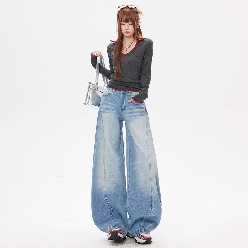 Unisex Classic Denim Jeans Loose Fit Daily Outdoor Wear - Image 5