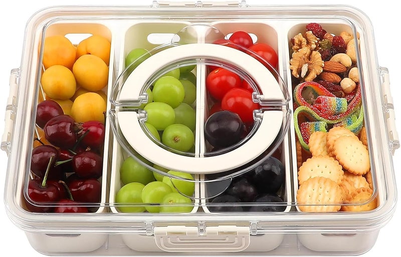 Fridge Food Storage Containers with Lids  4in1 Large Capacity Airtight Containers with Removable Colanders