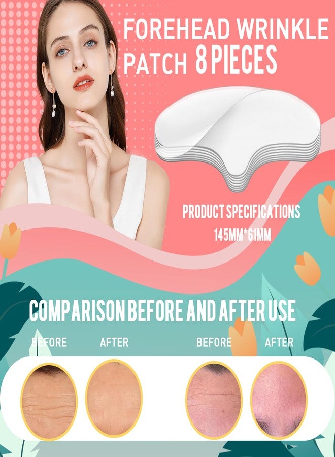 Pacify 8 Pcs Silicone Forehead Wrinkle Patches, Reusable Anti Wrinkle Silicone Patches for Smoothing Forehead Face Wrinkles & Fine Lines Overnight - Image 2
