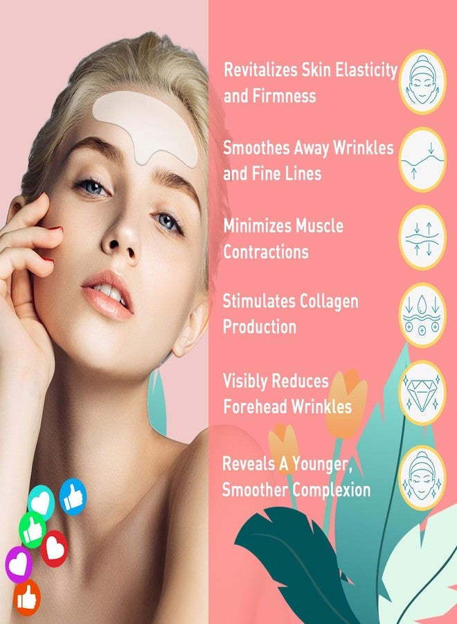 Pacify 8 Pcs Silicone Forehead Wrinkle Patches, Reusable Anti Wrinkle Silicone Patches for Smoothing Forehead Face Wrinkles & Fine Lines Overnight - Image 4