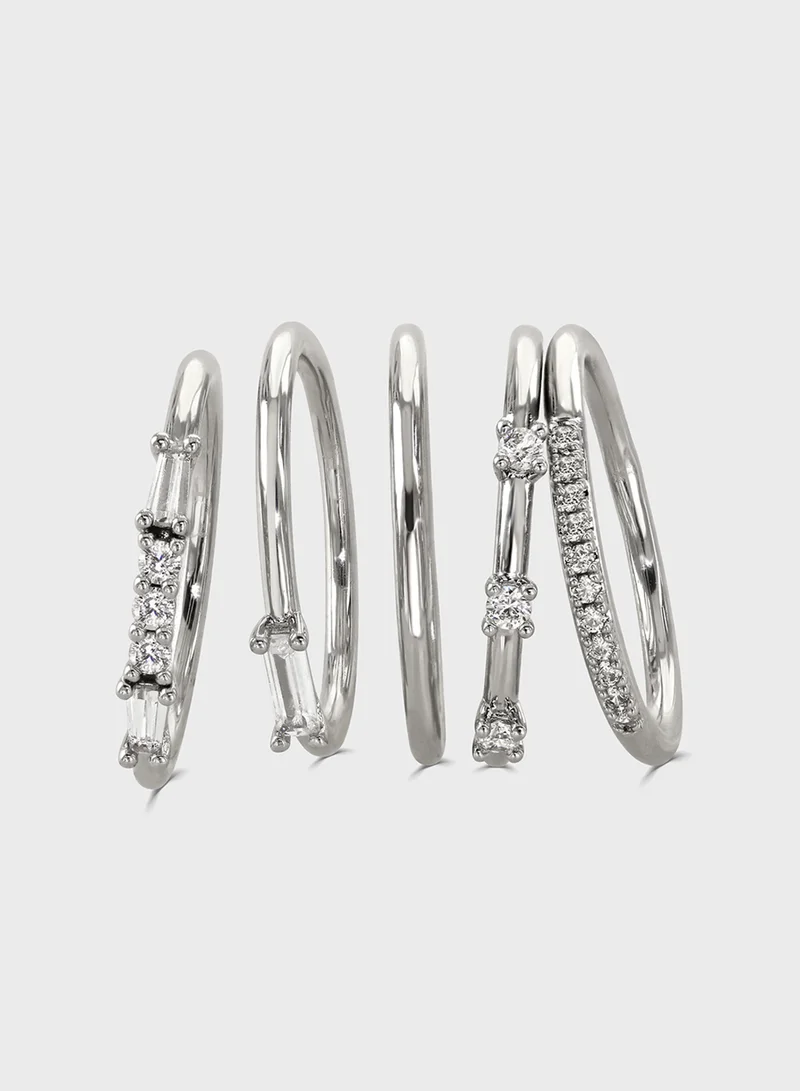 BUCKLEY LONDON 5 Pc Stacking Ring Set
