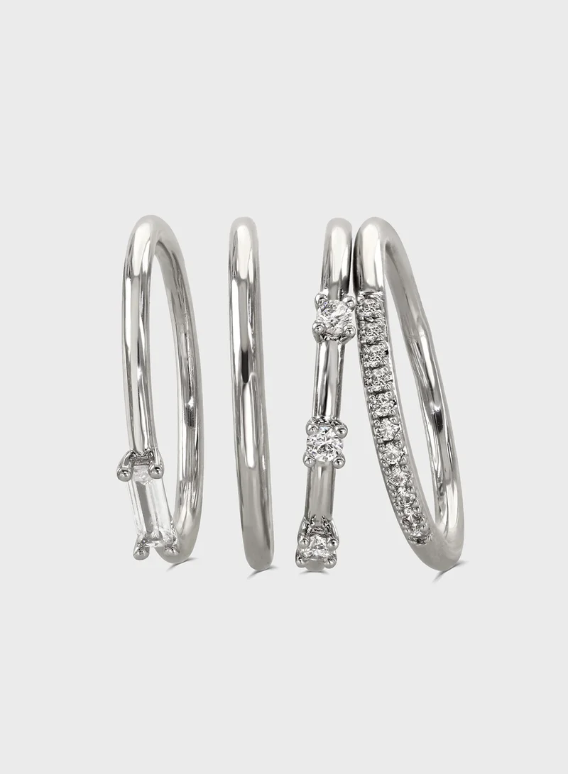 BUCKLEY LONDON 5 Pc Stacking Ring Set