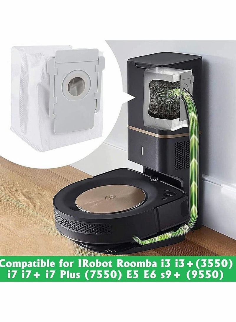 KASTWAVE 3 عبوات من ملحقات الكنس، حقيبة غبار، متوافقة مع IRobot Roomba i6 i3 E5 E6 S9، ملحقات الروبوت الكنس، قاعدة تنظيف بالمكنسة الكهربائية، أكياس التخلص التلقائي من الأوساخ، حقيبة مكنسة كهربائية - Image 2