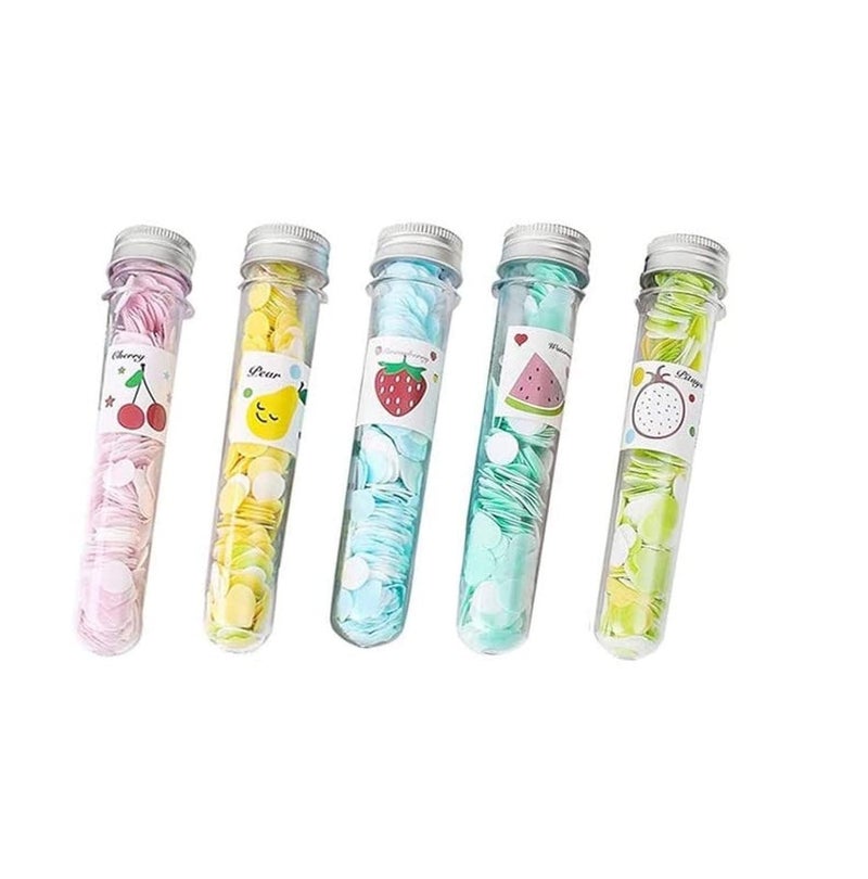 SUNISA SUNISA Travel Soft Paper Soap Flower Design Tube Shape Bottle AssortedMulticolor Colour 5Pcs  - Image 1