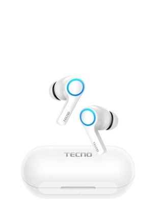 Tecno True Wireless Bluetooth Earbuds Noise Cancelling, ANC Bluetooth Headphone with Microphone and Breathing Light, USB-C Waterproof Earphones with Touch Control for Android iOS, H3 white - pzsku/ZE9C8A5791BA382D2A4D8Z/45/_/1678345766/2823ba2b-c158-4f1a-8ccd-ac6f866967a5