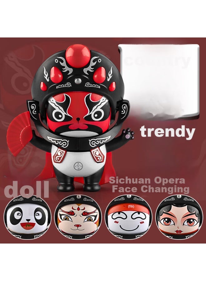 Babamama Dad Mom Face-changing Doll, Sichuan Opera Face-changing Puppet, Children's Toy, National Treasure Face Painting, Sichuan Tourism Gift, Foreigner Stress Relief Toy - Image 1
