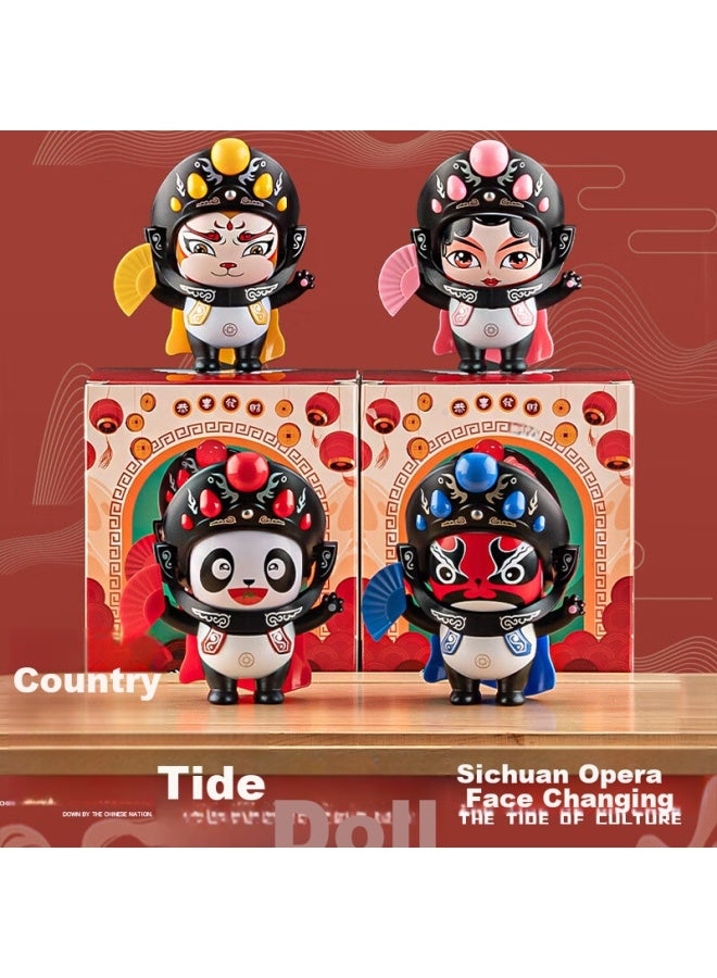 Babamama Dad Mom Face-changing Doll, Sichuan Opera Face-changing Puppet, Children's Toy, National Treasure Face Painting, Sichuan Tourism Gift, Foreigner Stress Relief Toy - Image 2