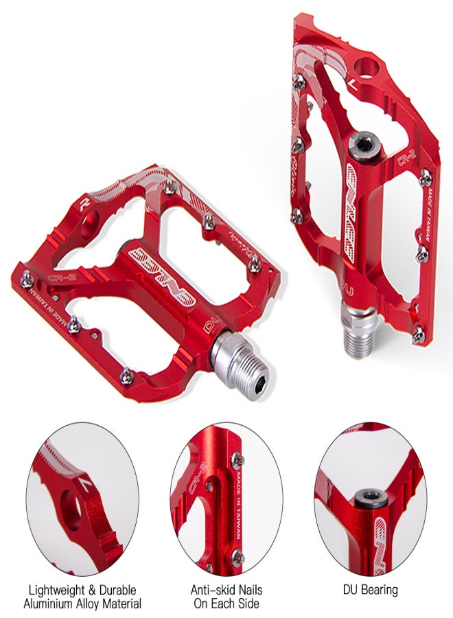 إنلي دواسات دراجة هوائية مسطحة مصنوعة من سبائك الألومنيوم، دواسات دراجة جبلية، دواسات ركوب الدراجات - Image 3