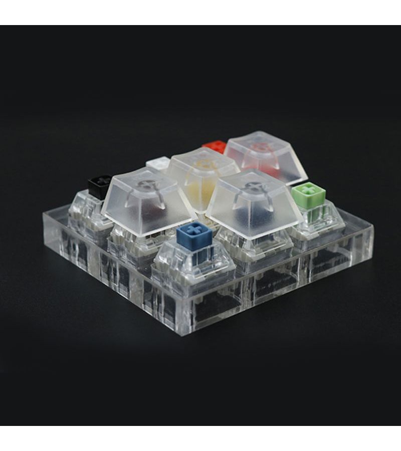 5 Pcs Transparent ABS Cherry Profile Blank Keycaps for MX Gaming Keyboard - Image 2