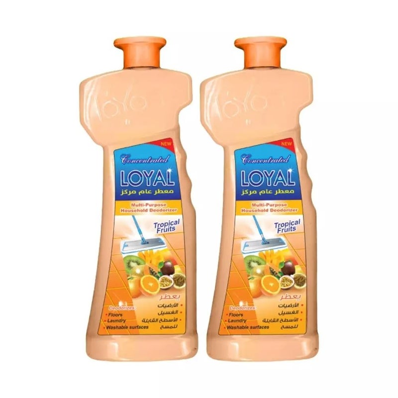 Loyal Multi-Purpose Household Deodorizer Gel Tropical Fruits-2X700ml