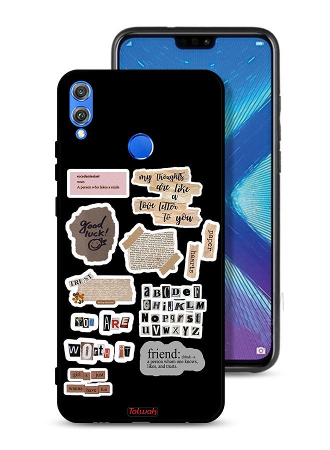 Tolwak Honor 8X Protective Case Cover Good Luck Quotes Stickers - Image 1