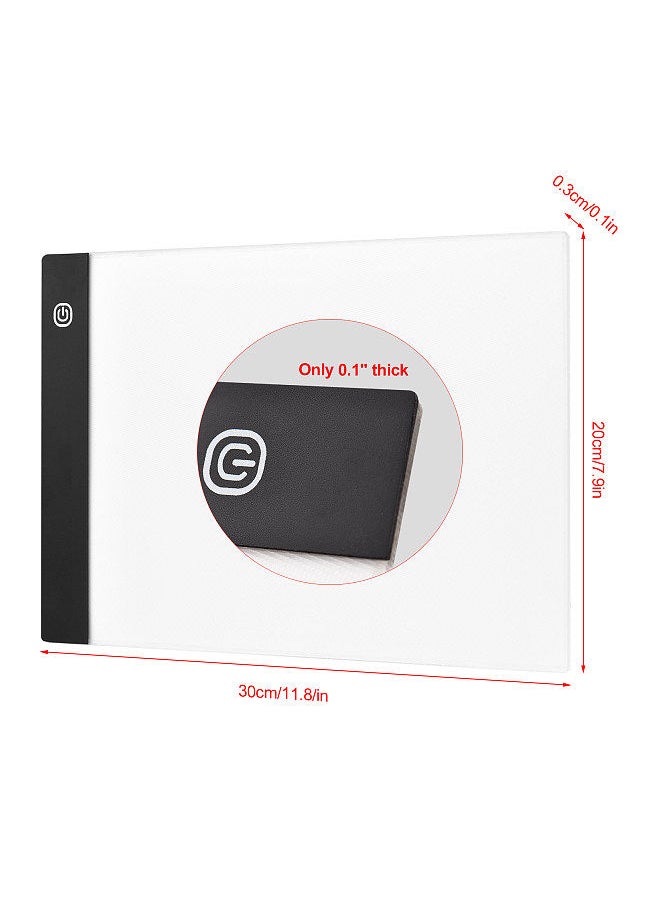 Generic - A4 Copyboard Ultra-thin LED Light Pad Adjustable 3 Levels Brightness Drawing Board USB Powered for Artist Animation Sketching Architecture Calligraphy Stenciling - Image 1