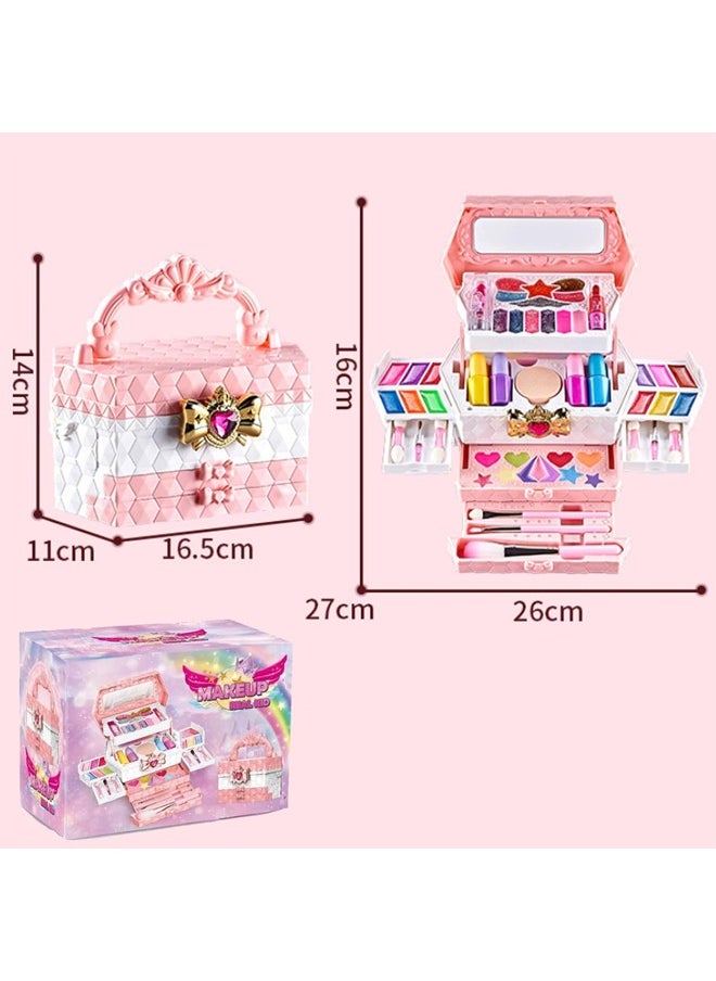 Kids Makeup Kit for Girl,Pretend Makeup Kit for Girls,Toys for Girls Washable Make Up for Little Girls,Non Toxic Toddlers Cosmetic Kits Toys,Girls Play Makeup Toys for Age 3-12 Year Old,Makeup for Kids Age 3-12 Year Old for Pretend Play