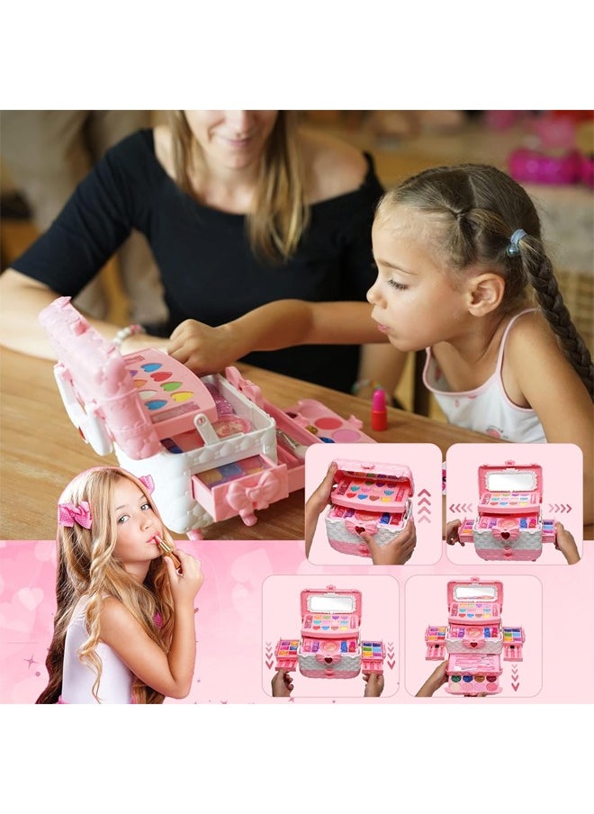 Kids Makeup Kit for Girl,Pretend Makeup Kit for Girls,Toys for Girls Washable Make Up for Little Girls,Non Toxic Toddlers Cosmetic Kits Toys,Girls Play Makeup Toys for Age 3-12 Year Old,Makeup for Kids Age 3-12 Year Old for Pretend Play