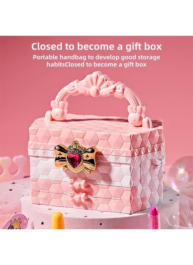 Kids Makeup Kit for Girl,Pretend Makeup Kit for Girls,Toys for Girls Washable Make Up for Little Girls,Non Toxic Toddlers Cosmetic Kits Toys,Girls Play Makeup Toys for Age 3-12 Year Old,Makeup for Kids Age 3-12 Year Old for Pretend Play