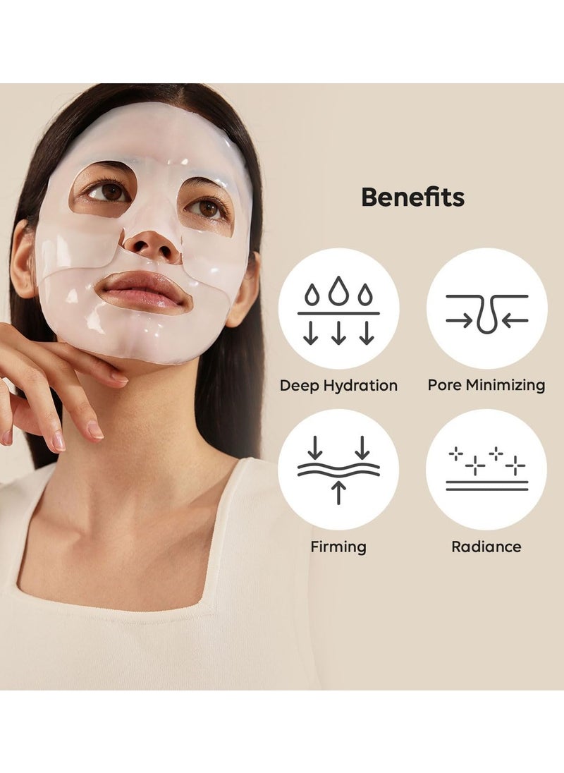 Bio-Collagen Real Deep Mask, Hydrating Overnight Mask, Pore Minimizing, Elasticity Improvement, 34g x8ea