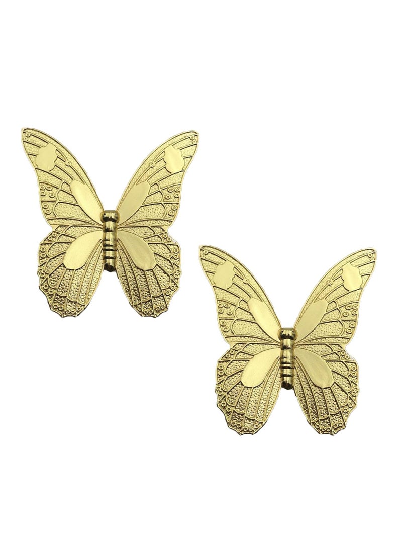 KASTWAVE Vintage Butterfly Cabinet Door Knobs, Butterfly Drawer knobs, Antique Brass Drawer pulls, Used for Furniture, Closet Cabinet Door Drawer pulls,  2 Pcs  - Image 1
