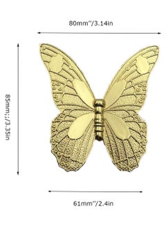 KASTWAVE Vintage Butterfly Cabinet Door Knobs, Butterfly Drawer knobs, Antique Brass Drawer pulls, Used for Furniture, Closet Cabinet Door Drawer pulls,  2 Pcs  - Image 2
