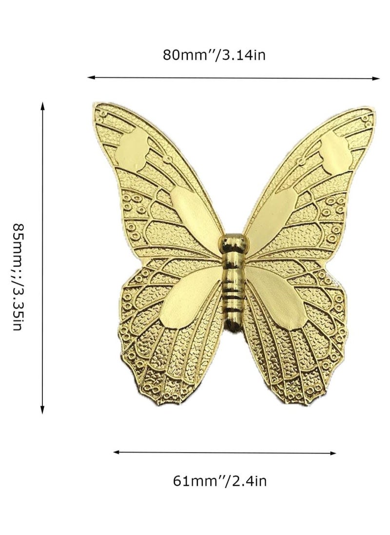 KASTWAVE Vintage Butterfly Cabinet Door Knobs, Butterfly Drawer knobs, Antique Brass Drawer pulls, Used for Furniture, Closet Cabinet Door Drawer pulls,  2 Pcs  - Image 2