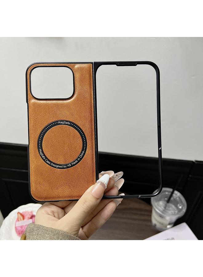 S-TOP Case For Google Pixel 9 Pro Fold Crazy Horse Pattern Leather MagSafe Magnetic Phone Case - Image 2